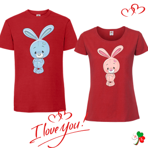 Комплект цветни тениски-  Зайчета