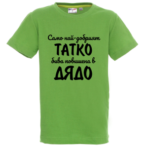 Цветна детска тениска - Повишен в дядо