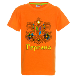 Цветна детска тениска - Гергана с шевица