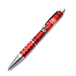 Химикалка с червени мотиви на шевици