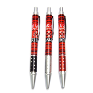 Химикалка с червени мотиви на шевици