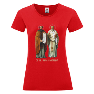 Цветна дамска тениска - Кирил и Методий