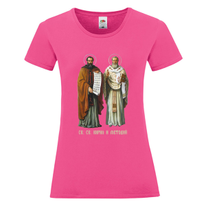 Цветна дамска тениска - Кирил и Методий