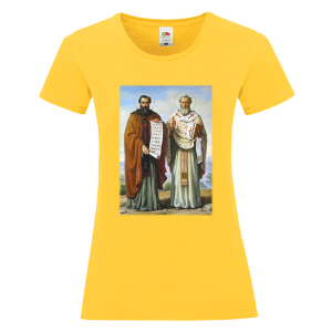 Цветна дамска тениска - Кирил и Методий