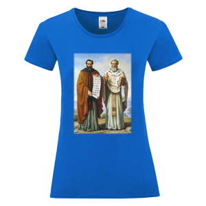 Цветна дамска тениска - Кирил и Методий