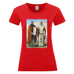 Цветна дамска тениска - Кирил и Методий