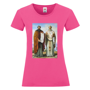 Цветна дамска тениска - Кирил и Методий