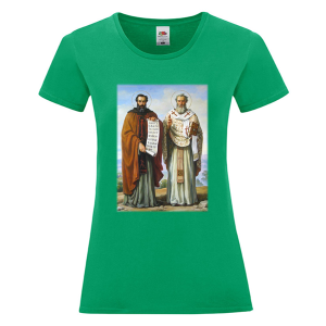 Цветна дамска тениска - Кирил и Методий
