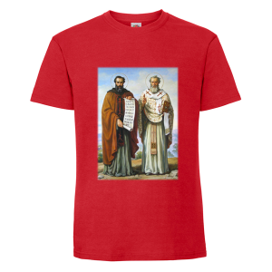 Цветна мъжка тениска - Кирил и Методий