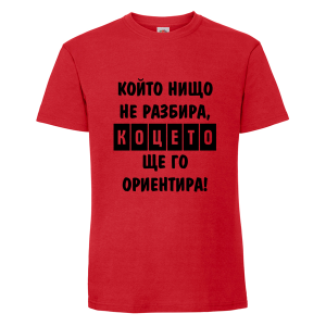 Цветна мъжка тениска- Коцето ще го ориентира