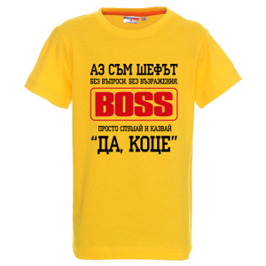 Цветна детска тениска- Да, Коце