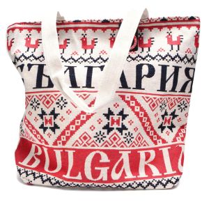 Голяма  лятна чанта с мотиви на шевици.