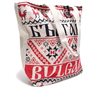 Голяма  лятна чанта с мотиви на шевици.