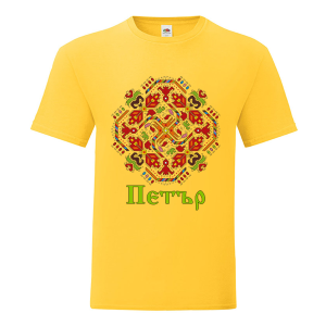 Цветна мъжка тениска- Петър с шевица
