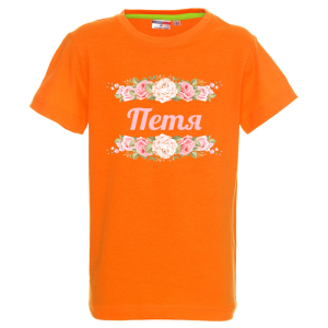 Цветна детска тениска- Петя и рози