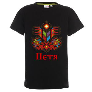 Цветна детска тениска- Петя и шевица