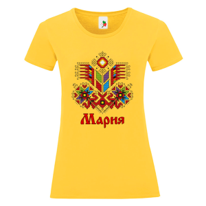 Цветна дамска тениска- Мария и шевица