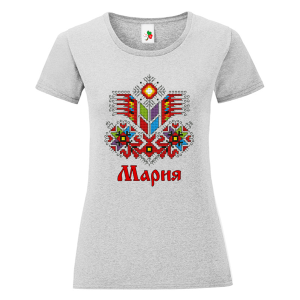 Цветна дамска тениска- Мария и шевица