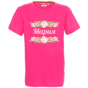 Цветна детска тениска- Мария и рози