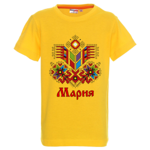 Цветна детска тениска- Мария и шевица