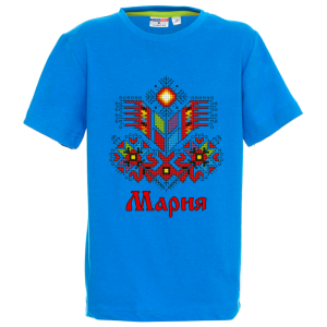 Цветна детска тениска- Мария и шевица