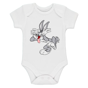 Бяло бебешко боди- Бъгс Бъни