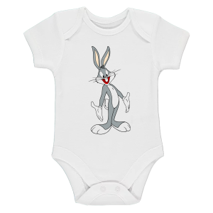 Бяло бебешко боди- Бъгс Бъни