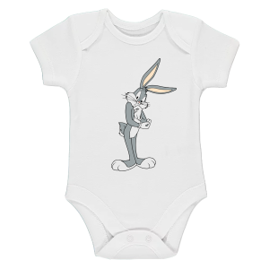 Бяло бебешко боди- Бъгс Бъни