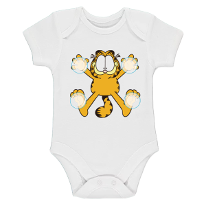 Бяло бебешко боди- Гарфилд