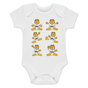 Бяло бебешко боди- Гарфилд