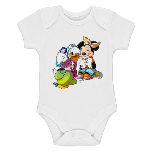 Бяло бебешко боди- Дейзи и Мини