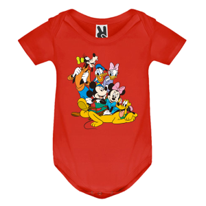 Цветно бебешко боди- Мики и приятели