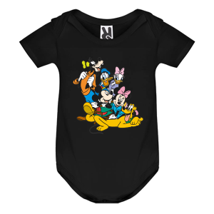 Цветно бебешко боди- Мики и приятели