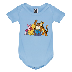 Цветно бебешко боди- Мечо пух