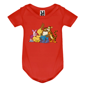 Цветно бебешко боди- Мечо пух