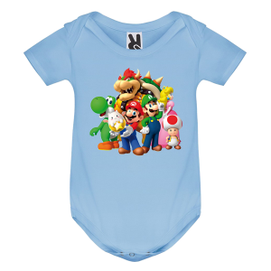 Цветно бебешко боди- Супер Марио