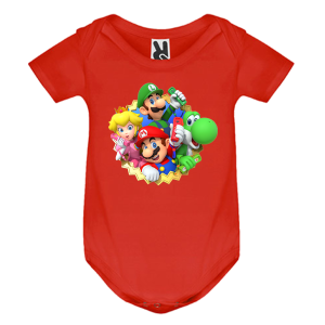 Цветно бебешко боди- Супер Марио