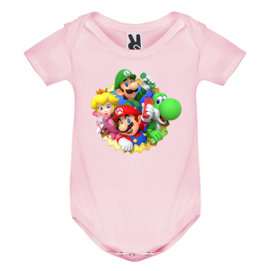 Цветно бебешко боди- Супер Марио