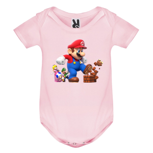 Цветно бебешко боди- Супер Марио