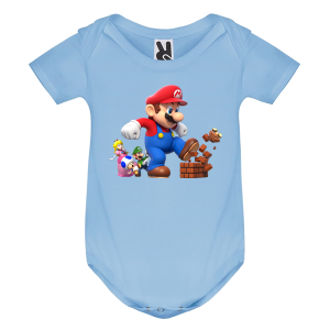 Цветно бебешко боди- Супер Марио