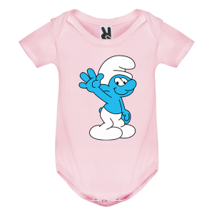 Цветно бебешко боди- Смърф