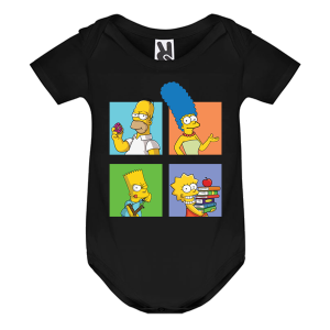 Цветно бебешко боди- Семейство Симпсън