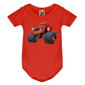 Цветно бебешко боди- Пламъчко и машините