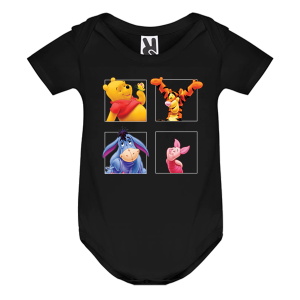 Цветно бебешко боди- Мечо Пух