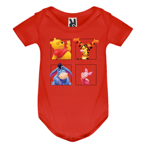 Цветно бебешко боди- Мечо Пух