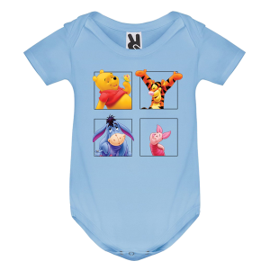 Цветно бебешко боди- Мечо Пух