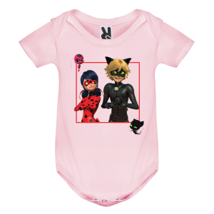 Цветно бебешко боди- Калинката и черния котарак