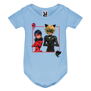 Цветно бебешко боди- Калинката и черния котарак