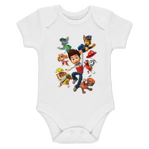 Бяло бебешко боди- Пес Патрул