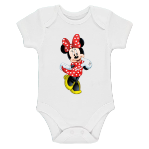 Бяло бебешко боди- Мини Маус